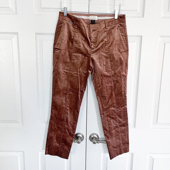 Anthropologie The Essential Velvet Slim Trousers - Picture 1 of 9